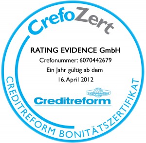 CrefoZert für RATING EVIDENCE GmbH